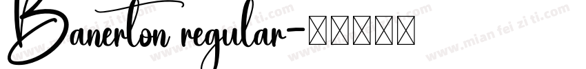 Banerton regular字体转换